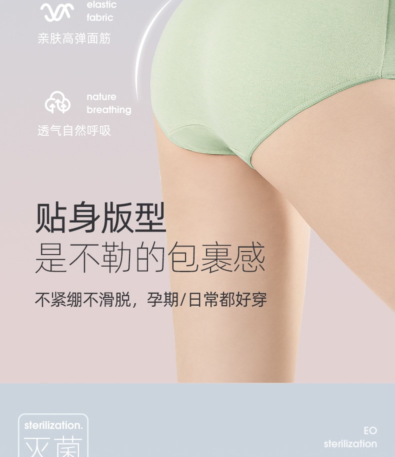 尚官 一次性日拋內褲 莫蘭迪色7條裝 L【40kg-50kg】女士純棉 滅菌免洗 大尺碼短褲