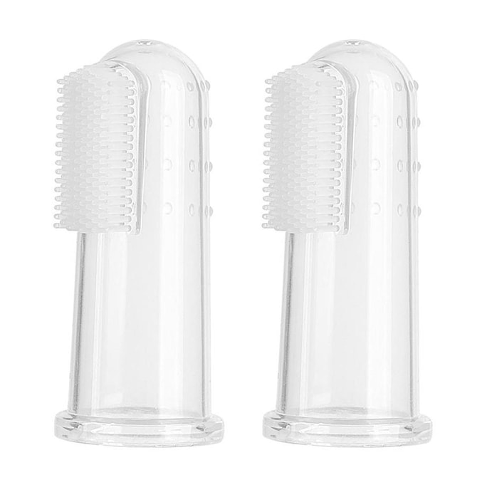 BC 베이비케어 만화 실리콘 손가락 칫솔 (0-2세), 2개