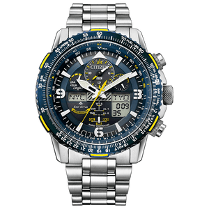 [일본 직배송] 시티즌 스카이 이글 블루 엔젤스 클래식 포에버 에코 드라이브 전파 수신 남성용 시계 (2세대, 175-180mm) - 1개