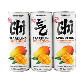 Sparkling Water Sunny Mango Flavor, Soda Beverage,11.16 fl oz * 6 Pack【0 Sugar 0 Calories 0 Fat】