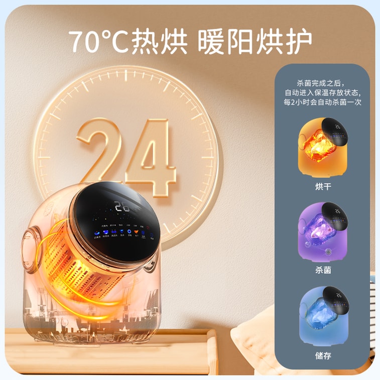 부마이 [공식 독점 판매권, 살균율 ≥99.99%] 전자동 속옷 세탁기, 소형 고온 끓이기, 살균, 건조 미니 세탁기, 화이트 (1개) 3