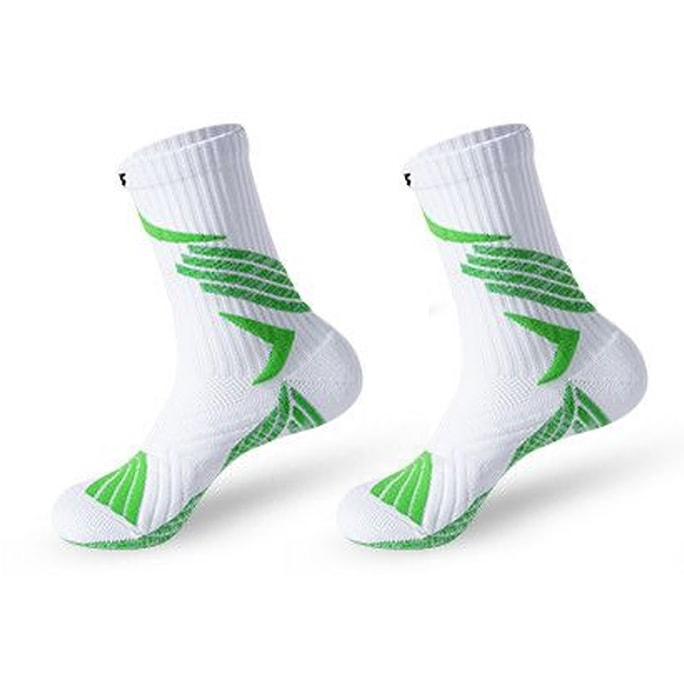 【中國直郵】 361度 【男士運動襪】自然之息1雙 綠色 中筒透氣減震跑步籃球襪防滑襪子