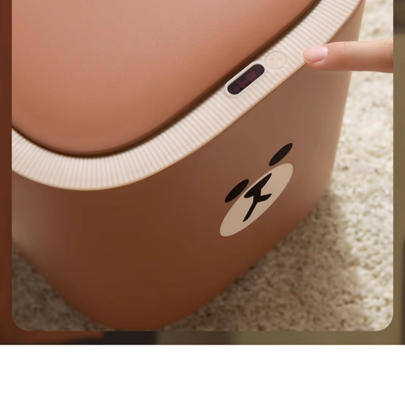 【中国直邮】 日本 LINE FRIENDS 智能垃圾桶 带感应布朗熊 16L