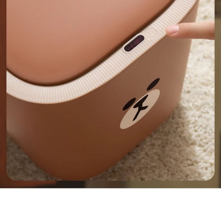 【中国直送】LINE FRIENDS スマートゴミ箱 センサー付き ブラウンベア 16L 3