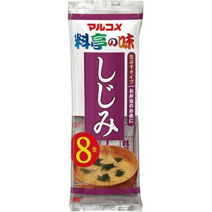 Marukome Ryotei no Aji Reduced Sodium Shijimi Mushroom Instant Miso Soup 8 pcs