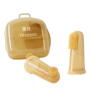 Baby toothbrush baby's milk teeth tongue coating oral cleaner silicone soft bristle finger cots 2-piece set