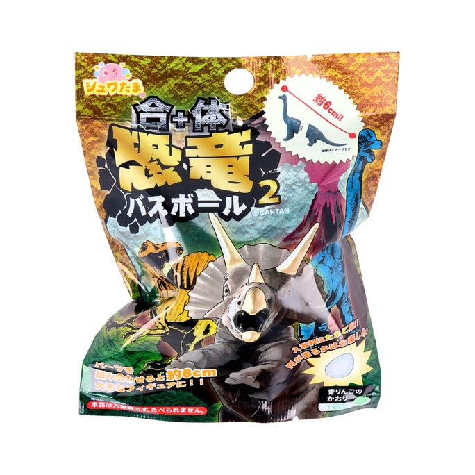 【日本直邮】 日本 SANTAN 入浴球入浴剂儿童泡澡球盲袋 恐龙 1个 款式随机