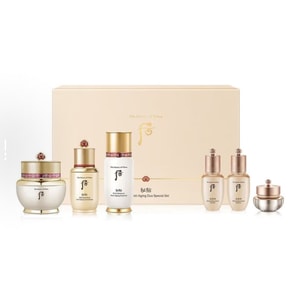 홍콩 직송: 후 코리아 "히어로인" 스킨케어 세트의 역사: 시크릿 에센스 + 천기단 로션 + 셀프 보습 크림. 보습과 회복. 고급스러운 선물 [6종 선물 상자]