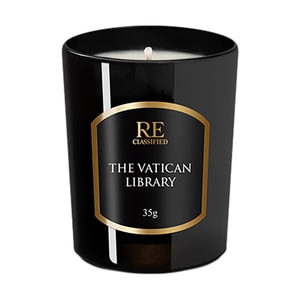 RE CLASSIFIED Scented Candle, Vatican Papal Library Scent, Fresh Light Fragrance Indoor Aromatherapy Candle, 35g