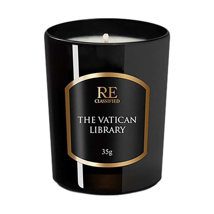 RE CLASSIFIED Scented Candle, Vatican Papal Library Scent, Fresh Light Fragrance Indoor Aromatherapy Candle, 35g