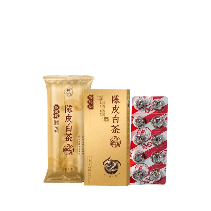 [중국 직배송] 차마마 귤 껍질 백차 소진주 신회 귤 껍질 차 운남 고산 공메이 올드 백차 단주 휴대용 60g*1박스