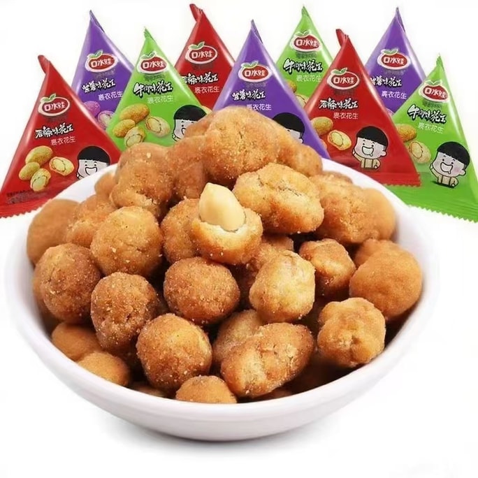 Multi-flavored peanut stir-fry small package ready-to-eat snacks mixed flavor 500g about 16 sachets