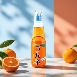 Ramune Soda - Orange Flavor, 6.76 fl oz