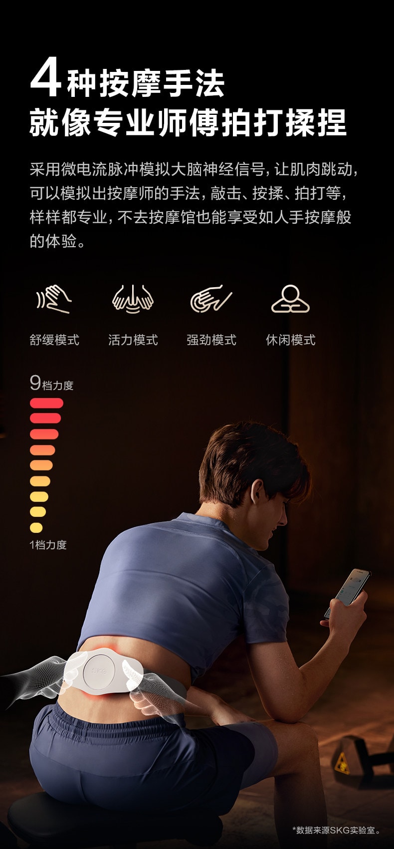 【中國直郵】 SKG 新年禮物腰部按摩器K3腰椎按摩腰帶震動加熱腰疼護腰儀暖腹部 一個裝