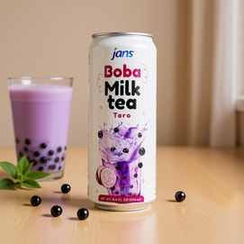 印尼JANS 波霸珍珠奶茶 芋泥味 500ml