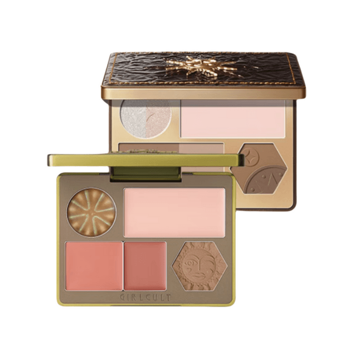 Facial Multipurpose Palette Blush Highlight and Contour 3D Palette  Rendering 13g #01
