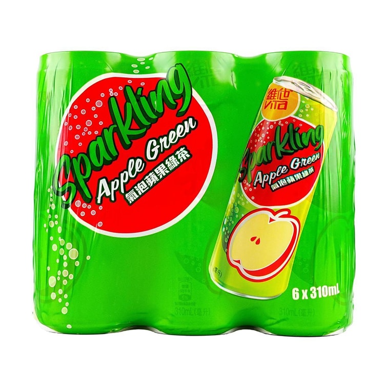 【新品上市】香港VITA維他 氣泡蘋果綠茶 310ml*6罐 5
