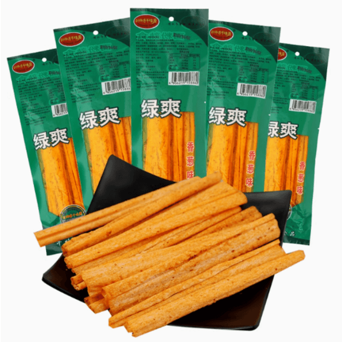 Green Spicy Strips Lvshuang Nostalgic Snack 38g*5