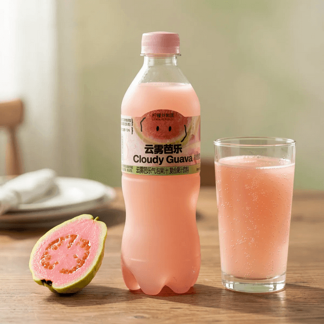 柠檬共和国 云雾芭乐气泡果汁 470ml【添加NFC果汁含量≥10%】【低卡轻负担】