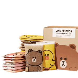 [중국 직배송] 일본산 라인프렌즈 활성탄 패킷 - 새 차의 포름알데히드 제거, 냄새 제거 및 포름알데히드 흡수 - 1000g x 20개입