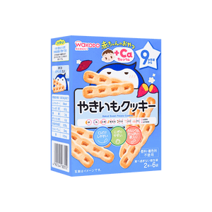 Japan Baby Toddler Food Calcium Teether Cracker Cookies, Sweet Potato, 9mo+