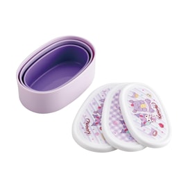 日本SKATER斯凱達 密封保鮮盒3件組 400/280/180ml 可微波洗碗機 庫洛米 Fancy Snacks Sweets