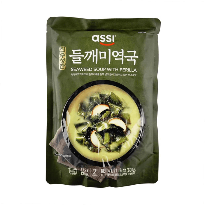 韓國ASSI 蘇子葉紫菜湯 速食湯料包 2人份 600g