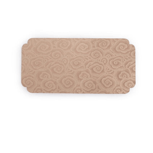 Xiangyun Brocade Tea Mat, Thickened Waterproof Table Mat, Chinese Dry-Brewed Tea Mat, Beige 36.8*18cm*1 Piece