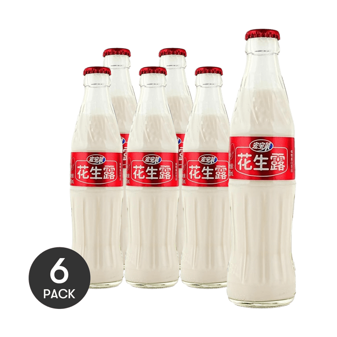 宏宝莱 花生露玻璃瓶 255ml *6【6份超值装】【童年回忆】