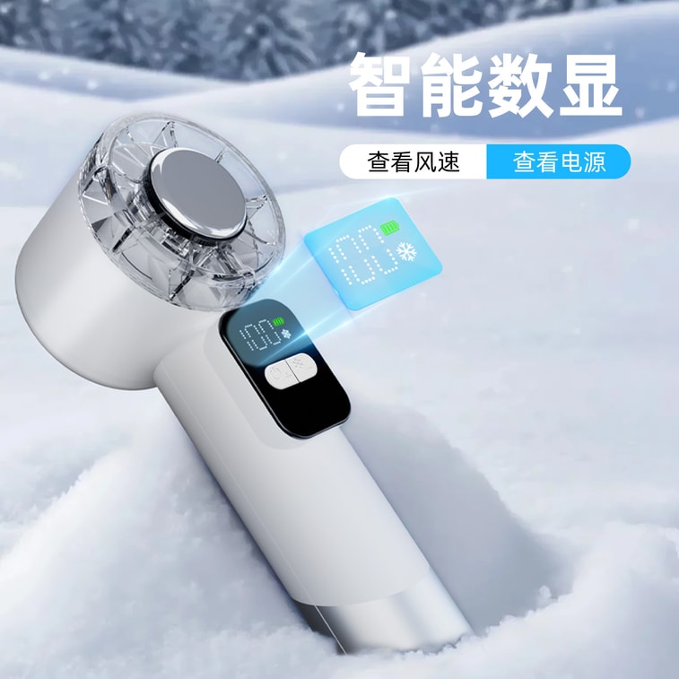 Handheld turbine mini fan for cooling and desktop dual-purpose portable mini wind cannon, standard star blue cooling fan, 1 unit set 3