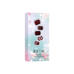 Nail Art Polish Sticker,  Red Checkerboard Design, HS-144