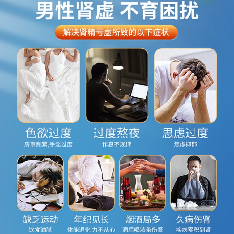 【中国直邮】太极  五子衍宗子丸衍宗丸补肾固精强肾阳痿早泄治疗男持久中药壮阳  60g x 2盒 4