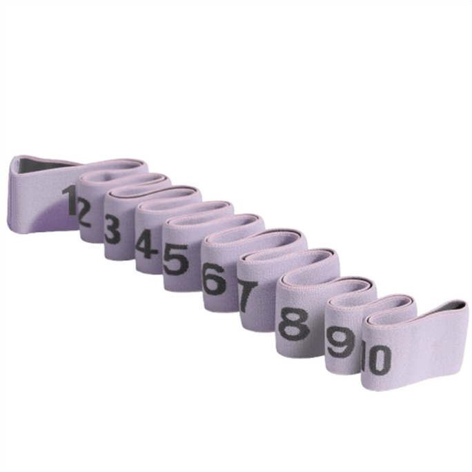 Resistance Band for Strength Training, Digital Graduated Resistance Band for Back Exercises, Pilates, and Dance – Purple [10 Levels, Approx. 125 cm] – Ideal for wide-range movements, such as standing