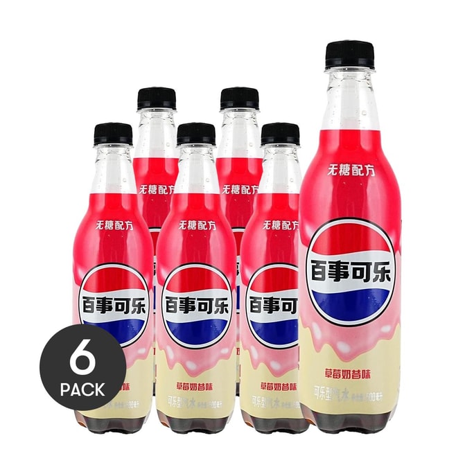 Cola Zero Sugar Strawberry Milkshake Flavor, 16.9 fl oz *6【…