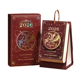 Magic Academy Calendar 2026 Harry Potter Creative Ornament Countdown Retro Red 95 * 163mm * 1 Piece