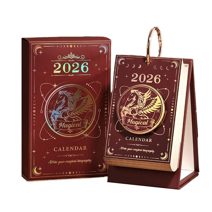 Magic Academy Calendar 2026 Harry Potter Creative Ornament Countdown Retro Red 95 * 163mm * 1 Piece