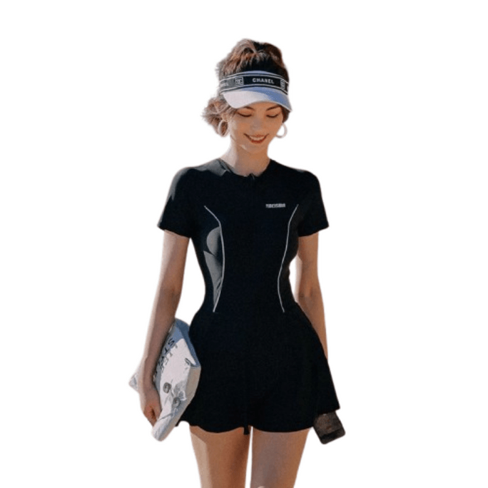 2025 New One Piece Swimsuit Women Premium Feeling Classic Black XL Size 1 Piece