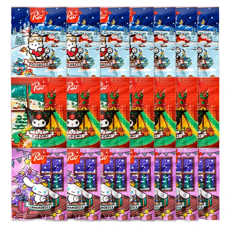 【中國直郵】 RIO 三麗鷗聖誕聯名糖果(百香果味)散裝水果糖無糖新年禮物35小包 4