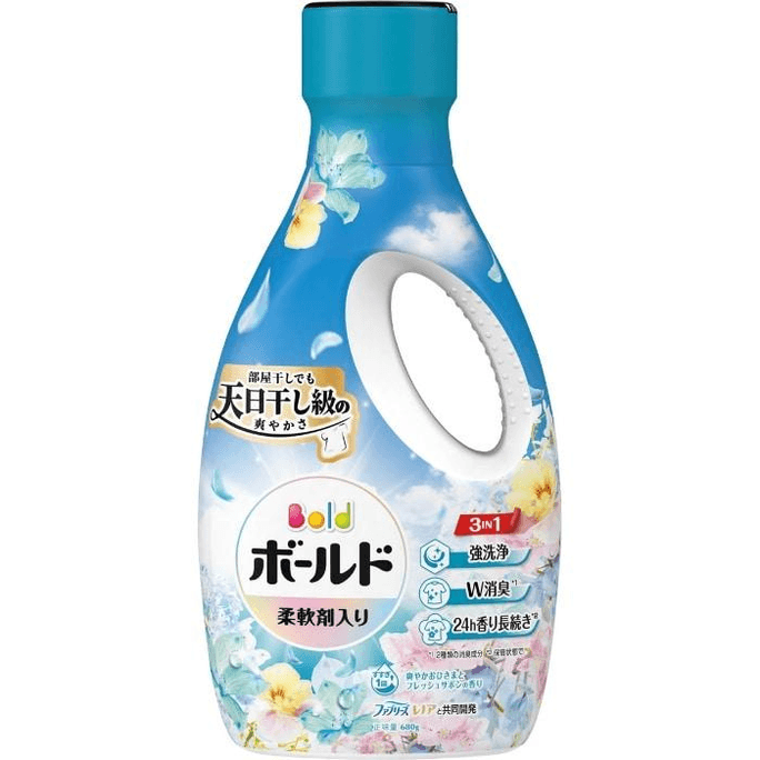 Lessive Bold 3-en-1 avec Adoucissant, 24 oz【Savon Fleur Fraîche】