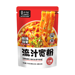 Spicy Oil Flowing Wide Noodles, 9.52 oz
