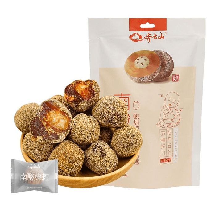 Qiyun Mountain South Sour Jujube Granules, Jiangxi Specialty Preserved Fruits,Appetizer Snacks, 118g * 1 Bag