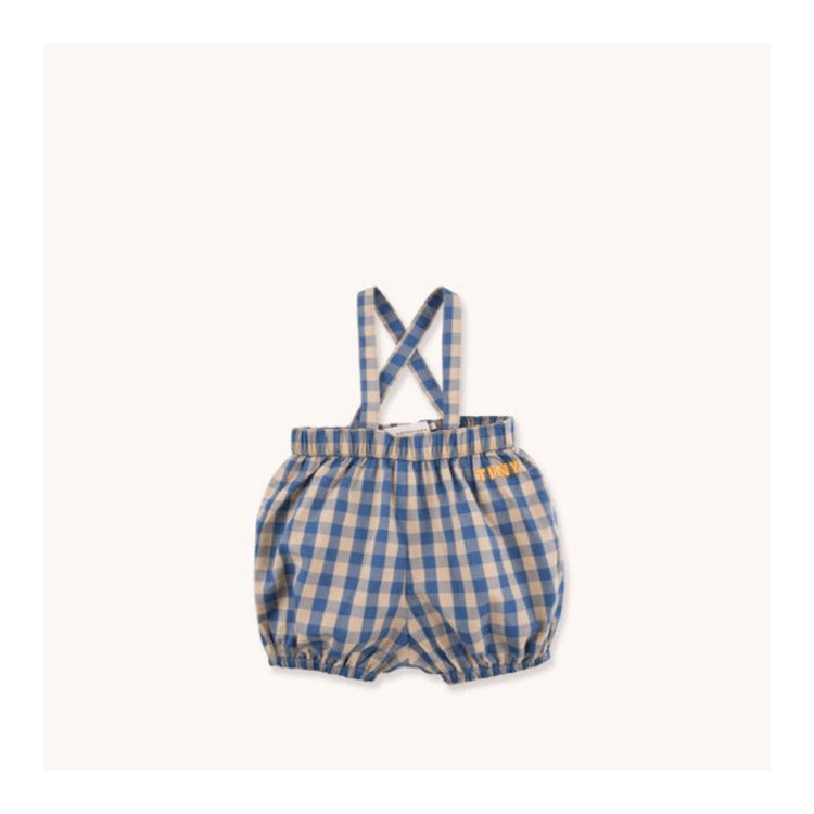 TINYCOTTONS Kids Tiny Vichy Braces Bloomer In Summer Navy
