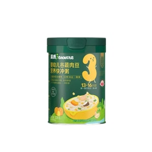 Chongchong Rice Porridge Infant Baby Rice Powder Quick Rice Porridge Ready-to-Eat Children's Supplementary Food Porridge Breakfast (9 Months+) (208g/box) Coconut Pumpkin Broccoli Flavor