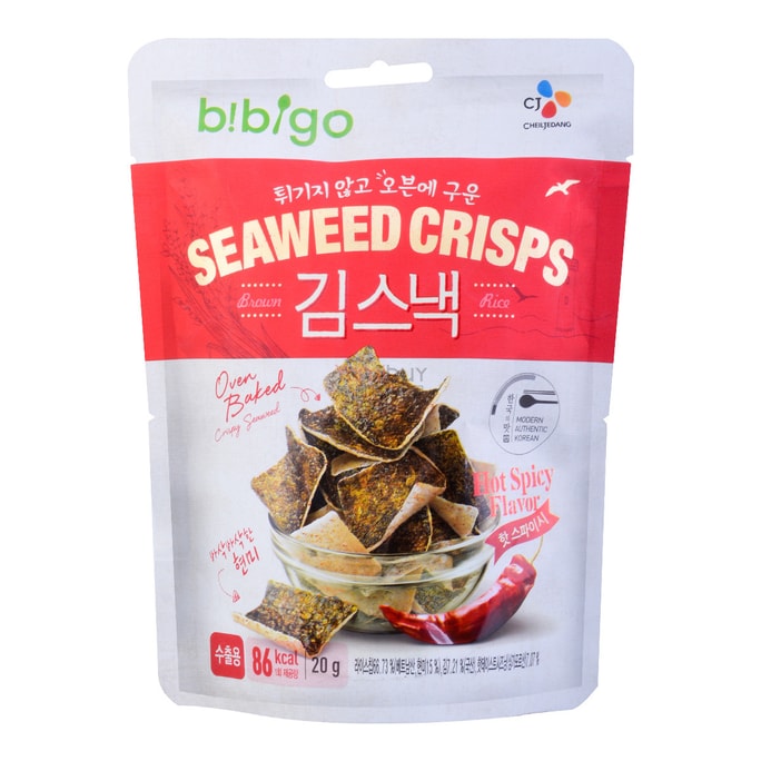 韩国CJ BIBIGO必品阁 糙米海苔夹心 脆片 香辣味 20g