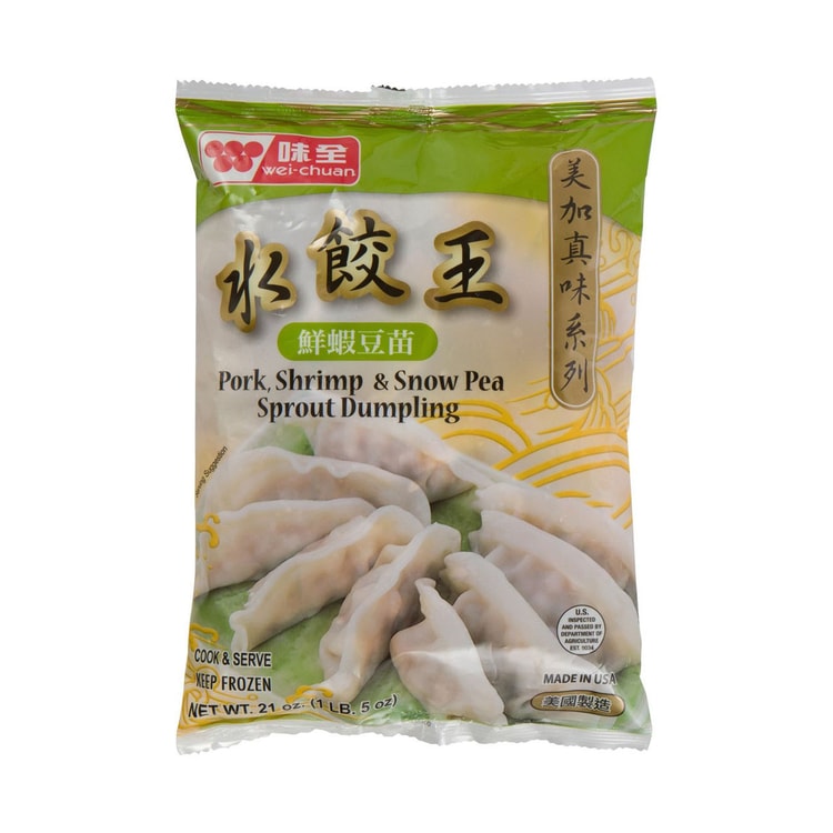 味全 水饺王系列 鮮虾豆苗水餃 21 00oz 亚米