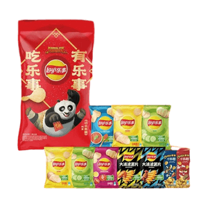 Kung Fu Panda Collaboration Potato Chips  Snack Gift Pack, 8flavors 15bags 21.7oz【The Year of The Horse】