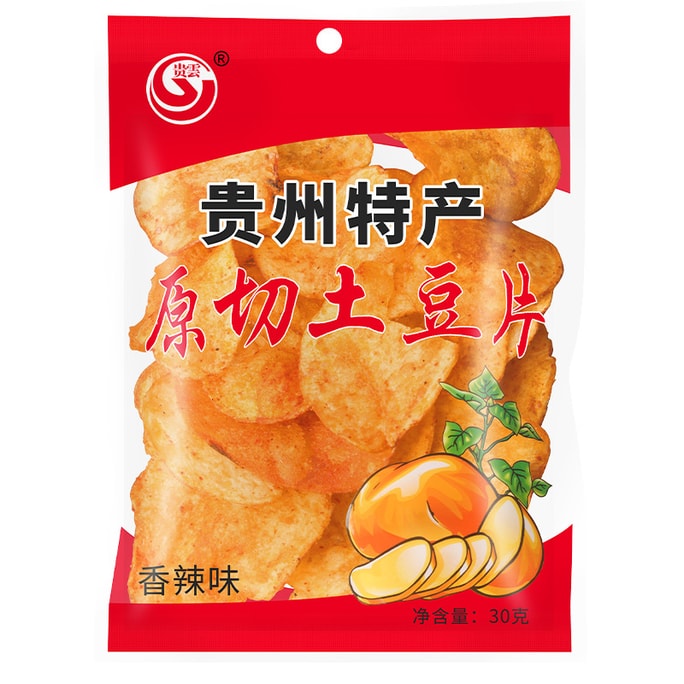   贵云 土豆片 贵州特产 马铃薯片 洋芋片 休闲零食品-香辣味 1包