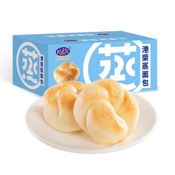 【中國直郵】 港榮 蒸麵包營養手撕麵包零食460g