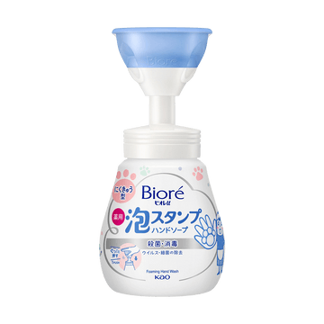日本KAO花王 BIORE碧柔 3D猫爪状泡沫洗手液 儿童除菌泡沫小花洗手泡泡 240ml 柑橘味