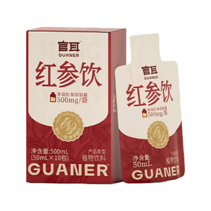 【中國直郵】 官耳 紅參飲紅棗枸杞每日一袋氣色紅潤滋補 500ml*1盒